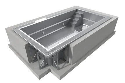 Pool Expert Edelstahl-Schwimmbecken, 3x6x1,34m