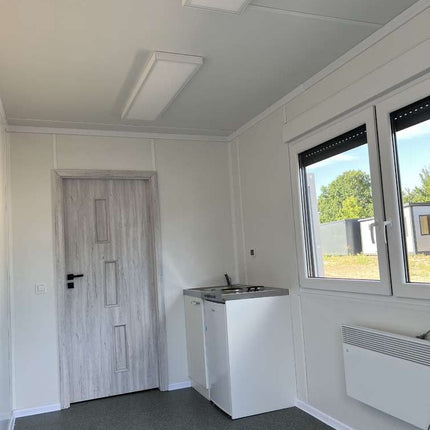 Containerbüro, Küche, Toilette und Dusche 6,00 x 2,43m