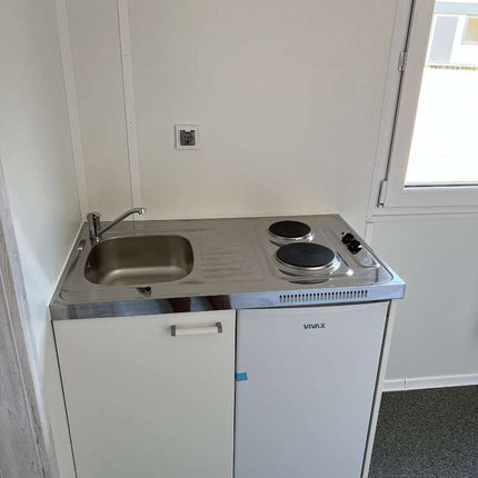 Containerbüro, Küche, Toilette und Dusche 6,00 x 2,43m