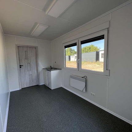 Containerbüro, Küche, Toilette und Dusche 6,00 x 2,43m