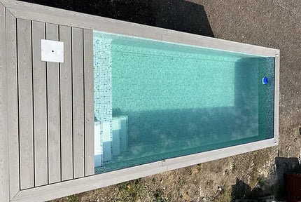 20-Fuß-Containerpool, anthrazitgrau, mit Jet-Swim-Funktion